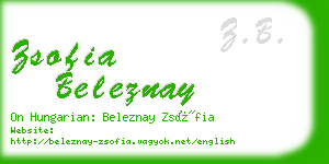 zsofia beleznay business card